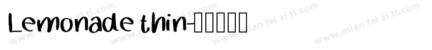 Lemonade thin字体转换